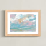 "Turquoise Beach" - Art Print in Turquoise by Lindsay Megahed - Framed