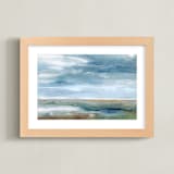 "Layers of Life" - Art Print in Sky Blue by Roberta Hoiness Art - Framed