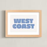 "Coast Vibes III" - Art Print in Coastal Blue by Itsy Belle Studio - Framed