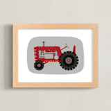"The Tractor" - Art Print in Little Red by Rebecca Marchese - Framed