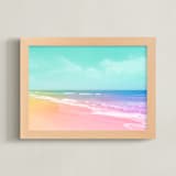 "A rainbow beach" - Art Print in Rainbow by Paola Benenati - Framed
