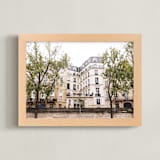 "Along Side The Seine" - Art Print in Beige by Kathy Par - Framed