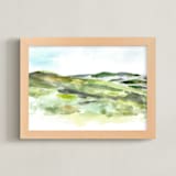 "The Bluffs" - Art Print in coastal grass by Jenny Partrite - Framed