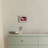 "Still 3" - Art Print in Petrol, rose, coral and mustard by Victoria Johnson - In a Room