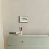 "The Happy Alligator" - Art Print in Allie green by Rebecca Marchese - In a Room