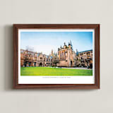 "Custom Campus Landscape with Text" - Custom Print in Paper by Minted - Framed