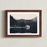 "Lakeside View" - Art Print in Deep Water by Sherley Ferreira - Framed