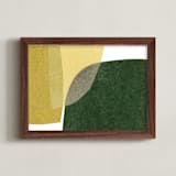 "spatial divide one" - Art Print in citron by Carrie Moradi - Framed