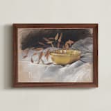 "Yellow Bowl" - Art Print in Goldenrod by Lorent and Leif - Framed