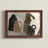 "At The Table 1" - Art Print in Agate by Jennifer Daily - Framed