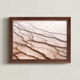 "Terrestrial" - Art Print in Travertine by Heather Deffense - Framed