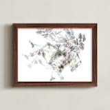 "Ginza Abstraction Part Two" - Art Print in red by Johnathon Smith - Framed