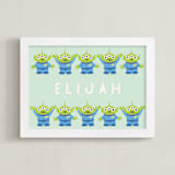 "Disney and Pixar's Toy Story Aliens" - Personalized Art Print in Wasabi by Vivian Yiwing - Framed