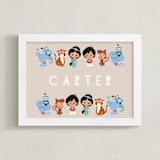 "Disney's Aladdin & Friends" - Personalized Art Print in Desert by Vivian Yiwing - Framed