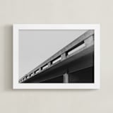 "Bridge Lines" - Art Print in Concrete by Brianne Larsen - Framed