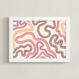 "Textured Journey" - Art Print in Blush by Emili Alfieri - Framed