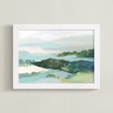 "The Long Way Around" - Art Print in Powder Blue by Mya Bessette - Framed