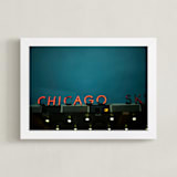 "Chicago Sky" - Art Print in Midnight Sky by E Melko - Framed