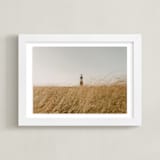 "Sankaty Lighthouse" - Art Print in Wheat by Chelsea Victoria - Framed