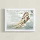 "Underwater" - Art Print in Aqua by Lulaloo - Framed