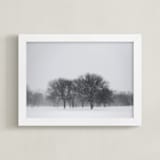 "Seeing Snow" - Art Print in Flurry by E Melko - Framed