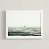 "Channel Marker Buoy" - Art Print in green mist by Rebecca Tamar - Framed