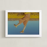 "Falling" - Art Print in Mustard by Jacob Loafman - Framed