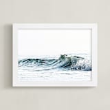 "Wave No. 1" - Art Print in Deep Sea by Deana Clement - Framed