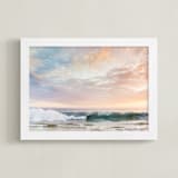 "Sorbet Surf I" - Art Print in sunset by Kamala Nahas - Framed