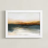 "Skiff" - Art Print in Marine Blue by Mya Bessette - Framed