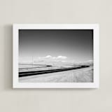 "Desert Route" - Art Print in Asphalt by Tania Medeiros - Framed