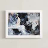 "One Night" - Art Print in Black & Beige by Julia Contacessi - Framed