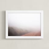 "Misty Tanzanian Mornings" - Art Print in Sandy Soft Terracotta by Lisa Sundin - Framed