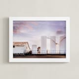 "Morning at the Silos" - Art Print in Periwinkle by Hollie Renner Photography - Framed
