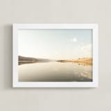 "Stillness of Day" - Art Print in Lake by David Michuki - Framed