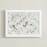 "Santa Monica Abstraction" - Art Print in Rich Red by Johnathon Smith - Framed