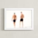 "Seaside #21" - Art Print in Summer tan by Tal Paz-Fridman - Framed