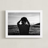 "Beach Boy" - Art Print in Black and white by Cade Cahalan - Framed