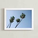 "Palm Lean" - Art Print in Los Angeles Green by Kitty Seeber - Framed
