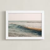 "I'll Send A Postcard" - Art Print in Light Blue by ALICIA BOCK - Framed