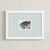 "Railroad Stripe: Landscape" - Framed Photo in Denim by Olivia Kanaley Inman - Framed