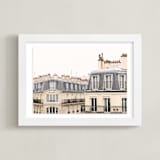 "Parisian Windows" - Art Print in Whitewashed by Annie Montgomery - Framed