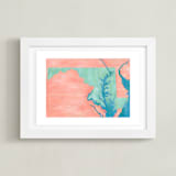 "Maryland in Paint" - Art Print in Maryland Blue by Denise Wong - Framed