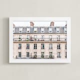 "Days in Paris" - Art Print in Crema by Jessica C Nugent - Framed