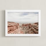 "Desert Horizon" - Art Print in Sand by Jamie Lollback - Framed