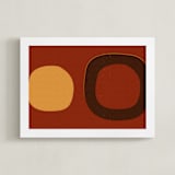 "Circle_08-01- A" - Art Print in Earthy Colors by Alain Castoriano - Framed