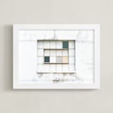 "Industrial Window" - Art Print in distressed white by Kamala Nahas - Framed