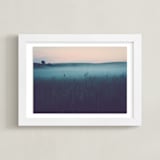 "Mystery" - Art Print in Gray sea by Lying on the grass - Framed
