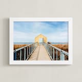 "Let's Go" - Art Print in Sky Blue by studio SYLVO - Framed