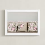 "Porchside" - Art Print in Mint Green by Kitty Seeber - Framed